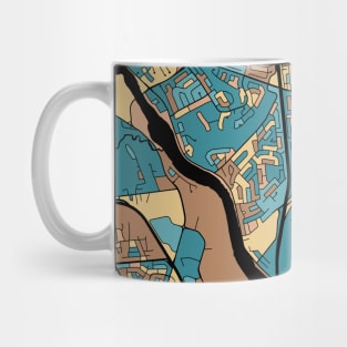 Gatineau Map Pattern in Mid Century Pastel Mug